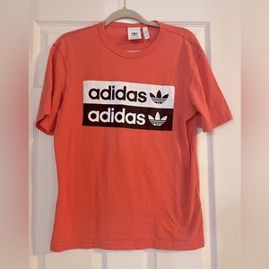 Adidas men’s t-shirt in bright coral size small